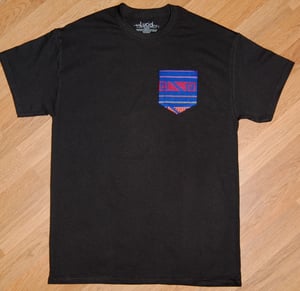 Image of Blue Patterned Mexican Pocket Tee
