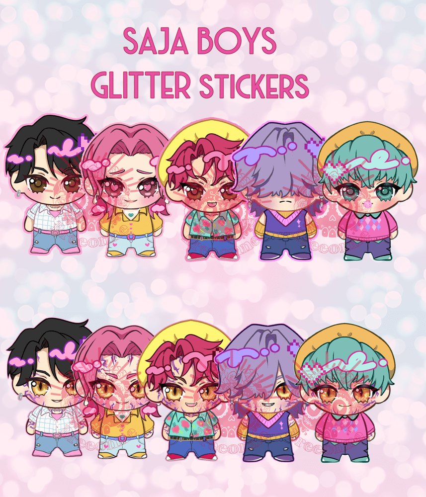 Image of KPOP Demon Hunter Stickers - HUNTRX / SAJA BOYS