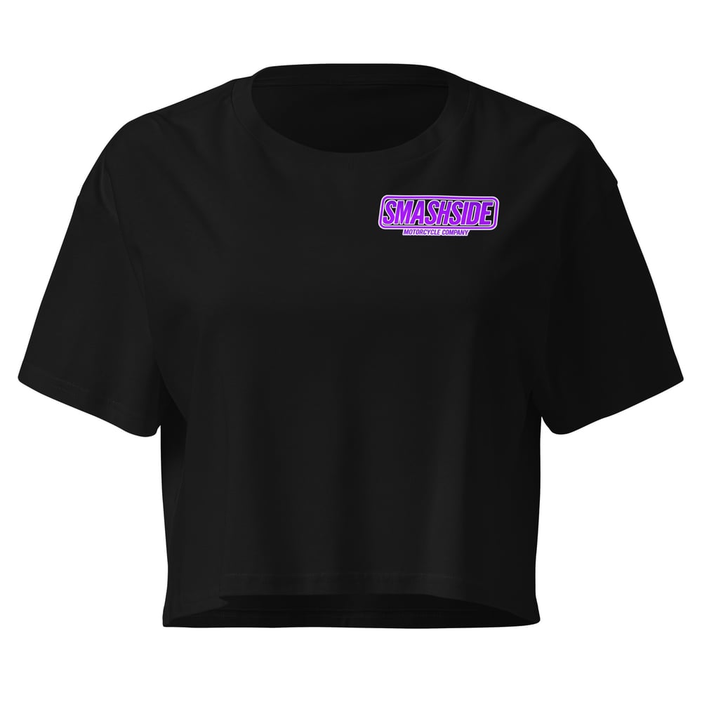 Smash Side Cycles Purple Crop T