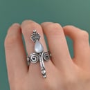 Image 1 of White Mother Of Pearl Ring US 7.5