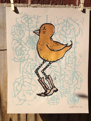 Yellow Birdie print
