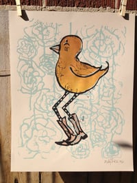 Image 1 of Yellow Birdie print