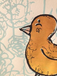 Image 2 of Yellow Birdie print