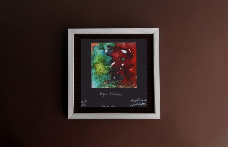 ‘Tropical Haze’ Ink Tile Print Limited Edition 