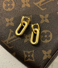 Image 2 of Double Hoop Statement Earrings 