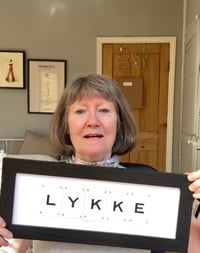 Image 4 of Framed Scandinavian phrases using 1930s Lexicon cards