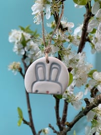 Image 5 of Handmade Ceramic Peeking Bunny Tags