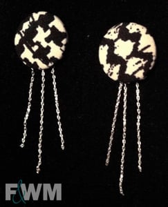 Image of Black & White Tribal Studs