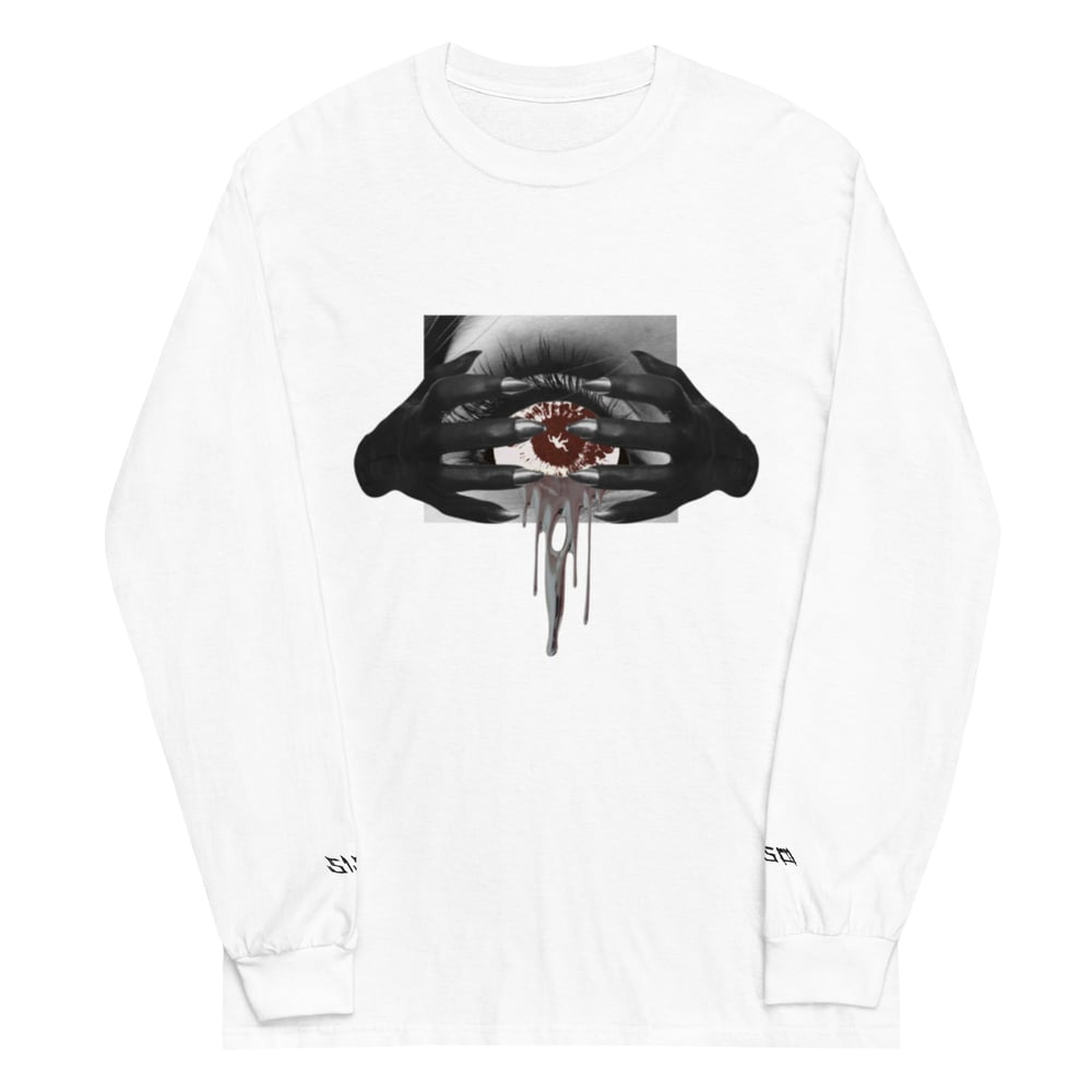 Image of Descent into Darkness Men’s Long Sleeve Shirt White 