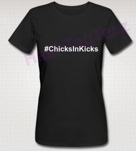 Image of Women's Black "ChicksInKicks" Tee