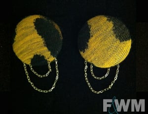 Image of Yellow Leopard Studs