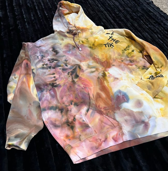 ICE DYED HEAVYWEIGHT HOODIE (Terra Cotta/Amber Waves/Shitake Mushroom)