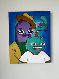 Image 2 of "Man and his Cat" Painting