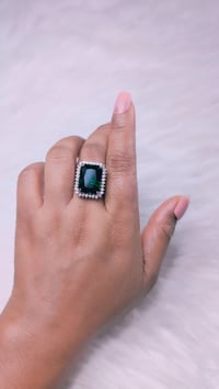 Image 1 of ADR45013_ Real Diamond Look Alike American Diamond Adjustable Ring