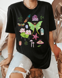 Image 2 of Pisces Nature Chart Black T-shirt