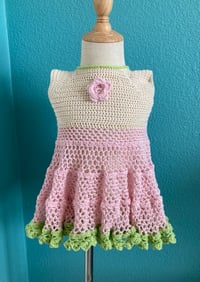Image 1 of Handmade Crochet Baby Dress 2T