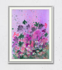 Image 2 of 'Daisies in Pink' Print