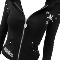 Image 3 of black starkissed hoodie *white*