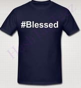 Image of Navy "Blessed" Tee