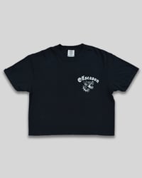 Image 2 of Women's Cropped Offseason Doberman Shirt (Black)