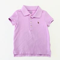 Image 1 of Polo by Ralph Lauren Kids Purple Polo Short Sleeve Shirt