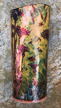 Image 1 of “Cornflower” reduction lustre vase