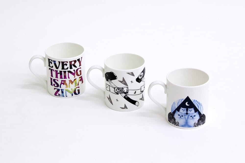 Cut & Think & Drink Mug by JaguarShoes Collective