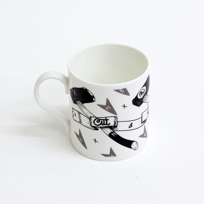 Cut & Think & Drink Mug by JaguarShoes Collective