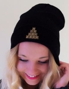 Image of Beanie Hat with Pyramid Design