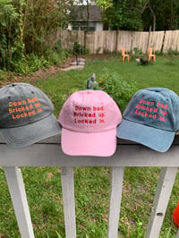 Image 5 of 'Down Bad. Bricked Up. Locked In' Hats