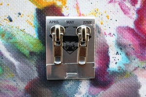 Image of  Silver Zippers (Big), Zipper Pull Earrings