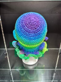 Image 3 of crochet bucket hat with wavy brim T