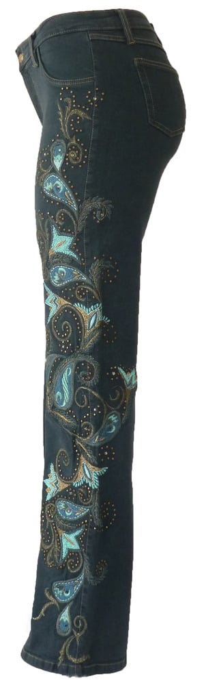 Teal 'Carnival' Jeans 12W121P