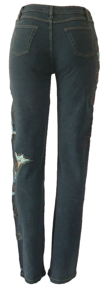 Teal 'Carnival' Jeans 12W121P