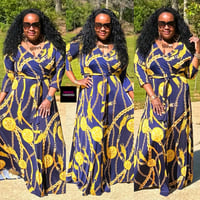 Nautical Goddess Wrap Dress (Plus)