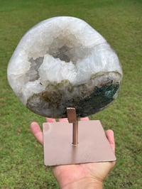 Image 11 of Polished Quartz Crystal On Display Stand #1663
