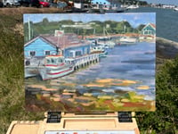Image 3 of The Fishermans Wharf, original oil painting