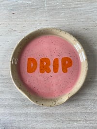 Image 1 of Pink & orange Drip spoon rest.