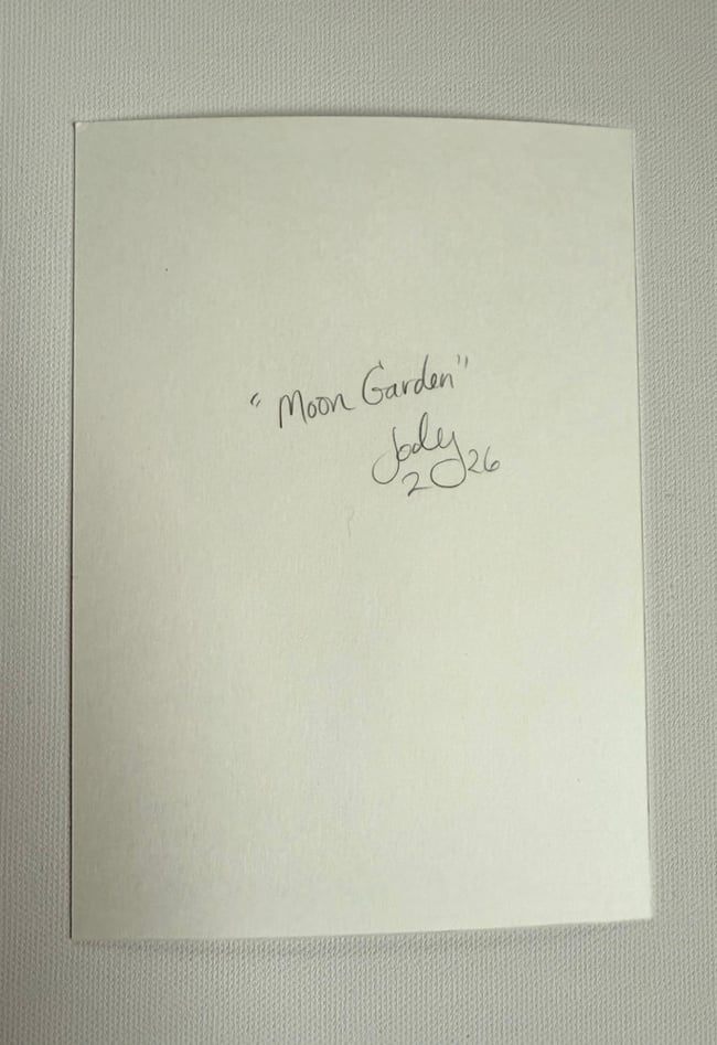 Moon garden. Original 5x7 paper painting