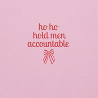 Image 4 of (Ho ho Ho)ld Men Accountable - Pink & Red  | Christmas Jumper