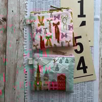 Image 2 of "Sleigh Bells Ring” Or “Bows" Mini Quilted Zipper Bag