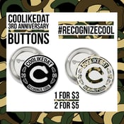 Image of CooLikeDat 3rd Anniversary Buttons Package