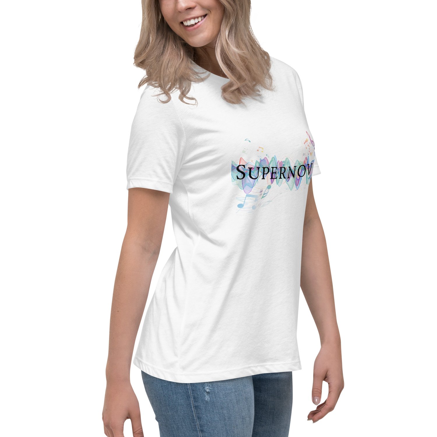 Image of Women's Relaxed T-Shirt Supernova & back I'm right here