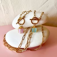 Image 2 of Little Quartz Present on a Paperclip chain