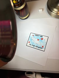 Image 2 of Large Romance Rat Sticker WHOLESALE (Pack of 12)