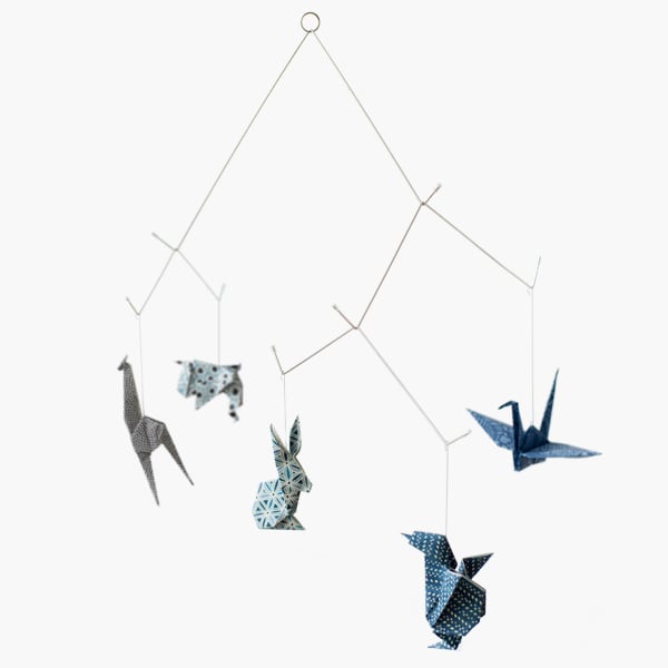 Image of Zoo mobile - Chyogami bleu - V2