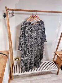 Image 13 of COCO - cocoon dress with pockets; non-stretch fabrics. 