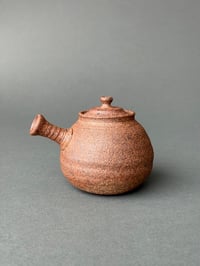 Image 2 of Red Clay Kyusu in Relaxed Pose (unglazed) - 170ml