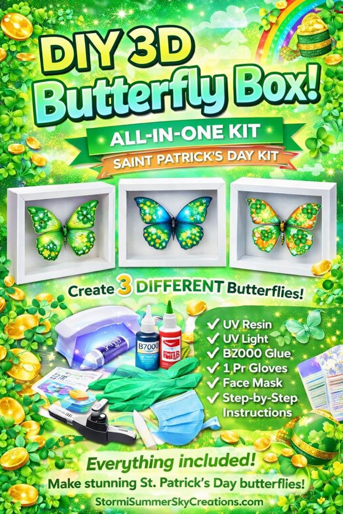 Image of DIY 3D Saint Patrick’s Day Butterfly Box