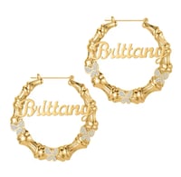 Image 2 of Custom Butterfly Bamboo Earrings 